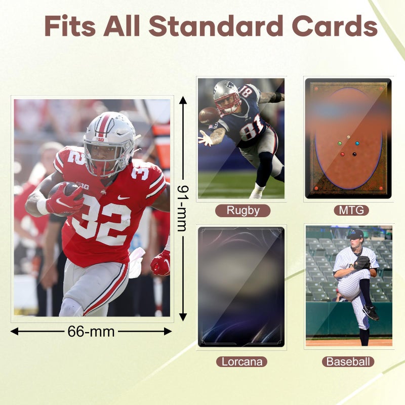 Mlikero 100 Count Card Sleeves, Clear Soft Trading Card Sleeves, Polypropylene (PP), Fit for MTG, TCG, Baseball, Football, Game Cards - Image 5